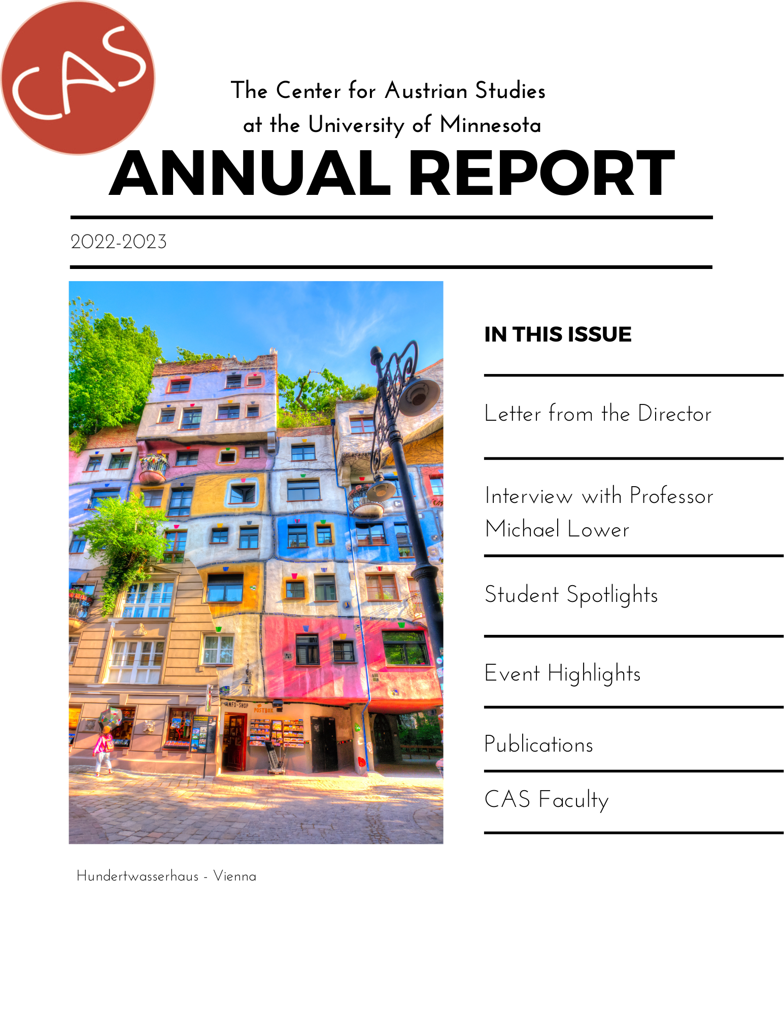 CAS Annual Report 2022-23 Cover Image