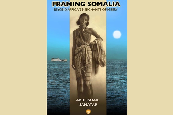 Framing Somalia book cover featuring a woman in the foreground and an ocean view in the background