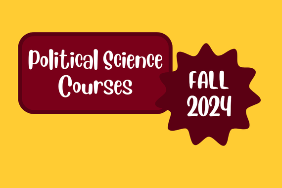 Text reading: "Political Science Courses fall 2024"