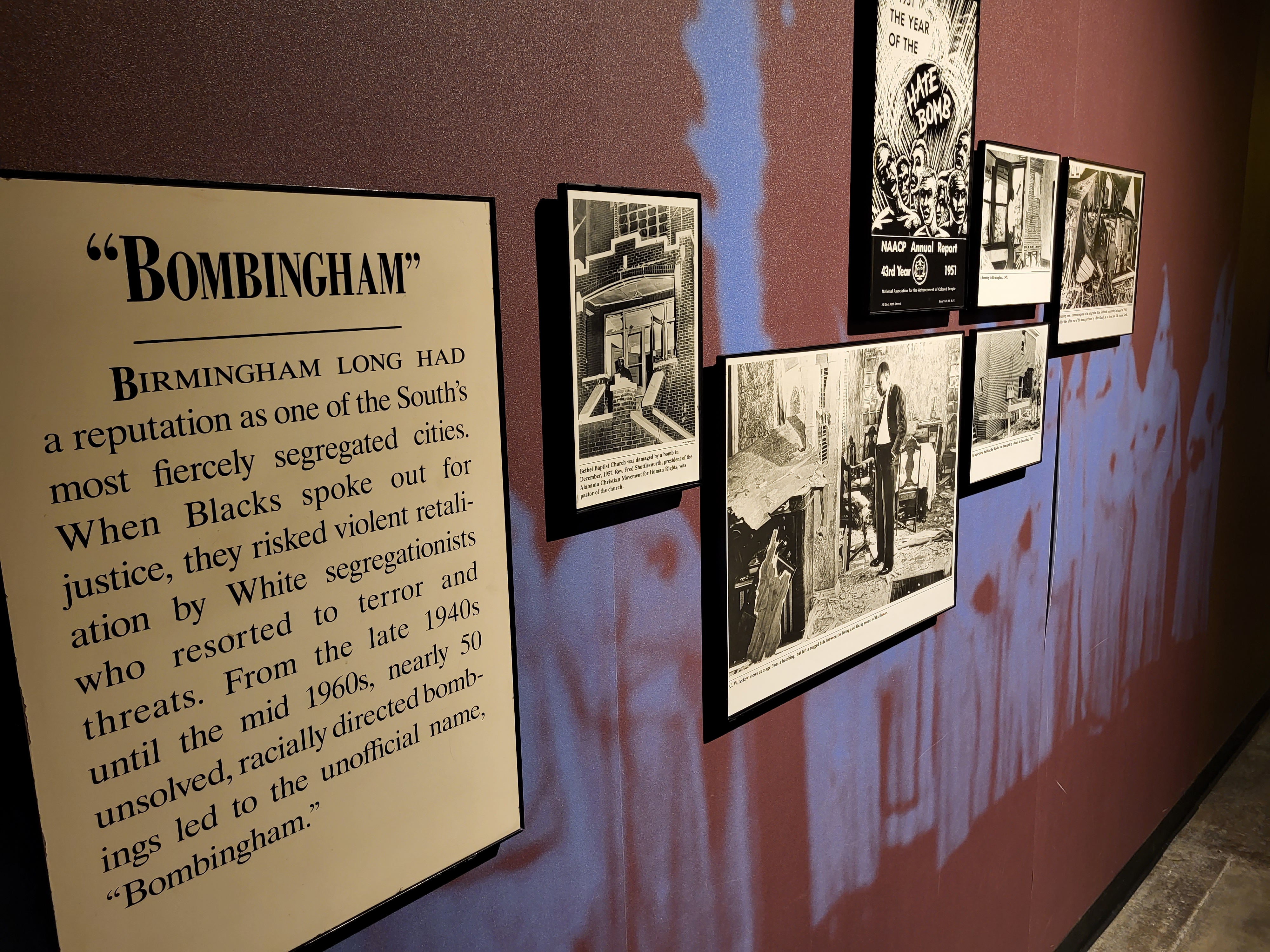 "Bombingham" gallery display