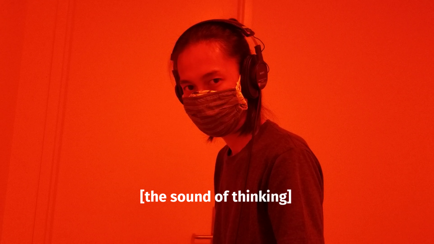 School of Music Student Jay Afrisando. Text: [the sound of thinking] 