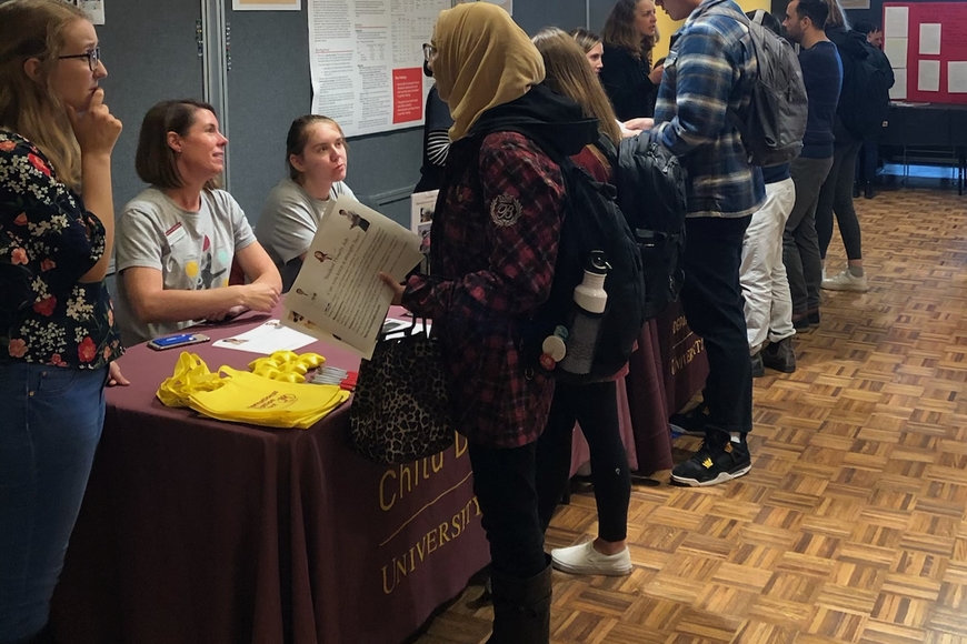 Students attending CLA Undergraduate Research Fair 2019
