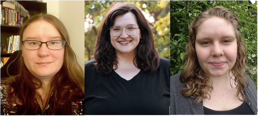 three women smiling at camera