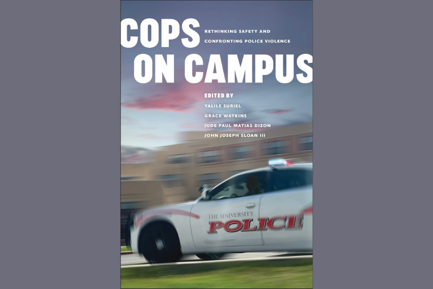 Image of the book cover of Cops on Campus on a grey background