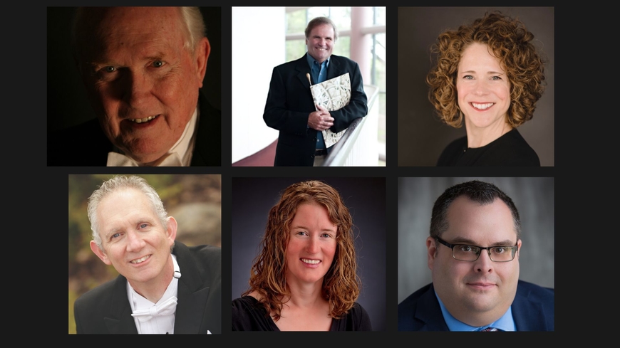 Headshots of H. Robert Reynolds, Craig Kirchhoff, Emily Threinen, Jerry Luckhardt, Betsy McCann, and John Leonard