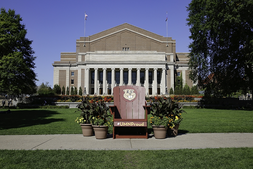 Goldy chair on Northrop Mall