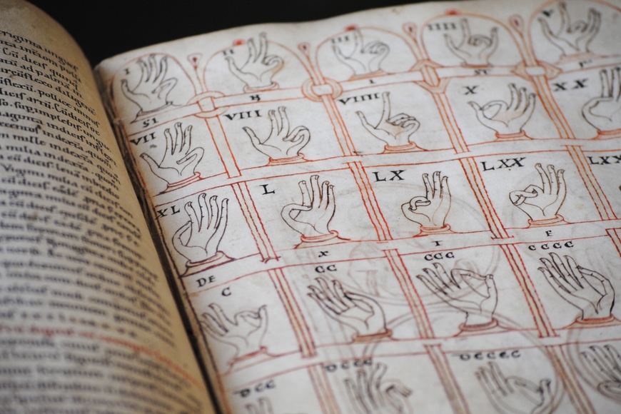 Drawings of Hand Signs from a Medieval Manuscript