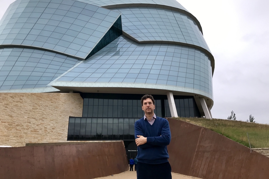 Professor and Project Lead Alejandro Baer at Canadian Museum for Human Rights.