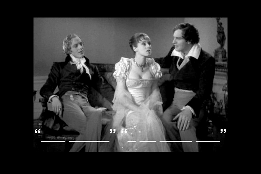 Photo of actors playing Percy Shelley, Mary Shelley, and Lord Byron