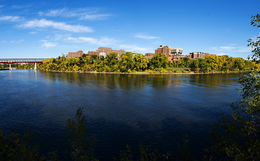 Image of Mississippi River and University West Bank