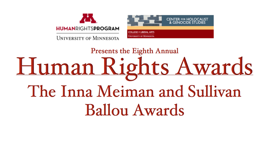 Human Rights Program and Center for Holocaust Studies Present the Eighth Annual Human Rights Awards