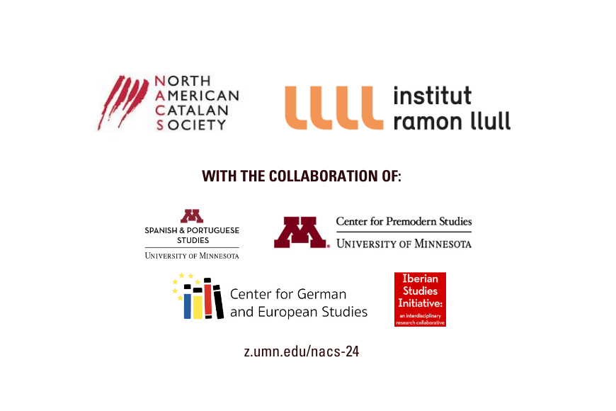 Sponsor logos for the colloquium: NACS, Institut Ramon Llull, SPPT, CPS, CGES, Iberian Studies