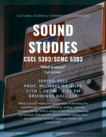CSCL 5303: Sound Studies