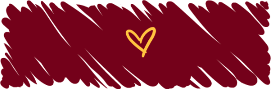 Illustration of a gold heart against a maroon background