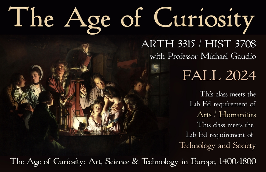 Poster for ArtH 3315 The Age of Curiosity with Rembrandt's The Anatomy Lesson painting