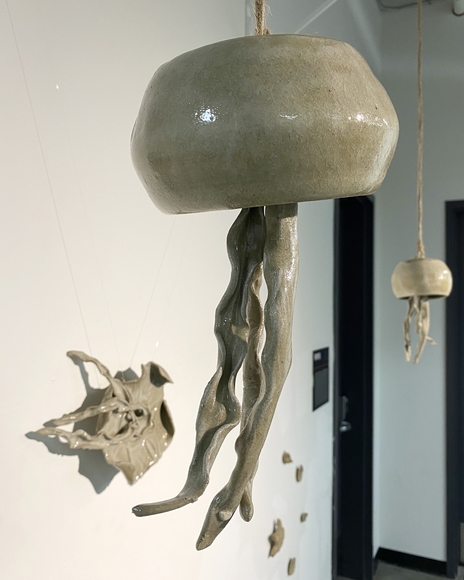 Ceramic sculpture of jellyfish