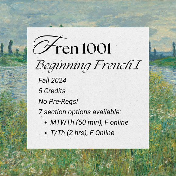 FREN 1001 Fall 2024 Course Promotion