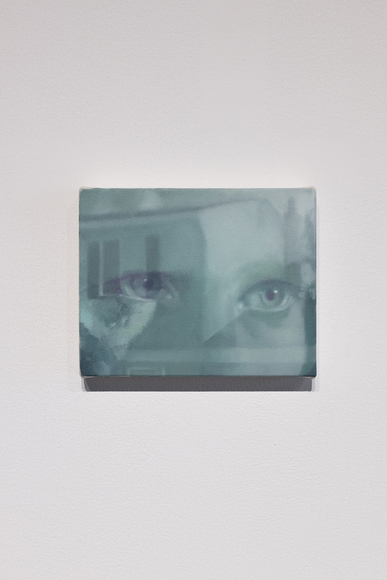 Blue-gray painting of eyes by Julia Maiuri MFA 2022