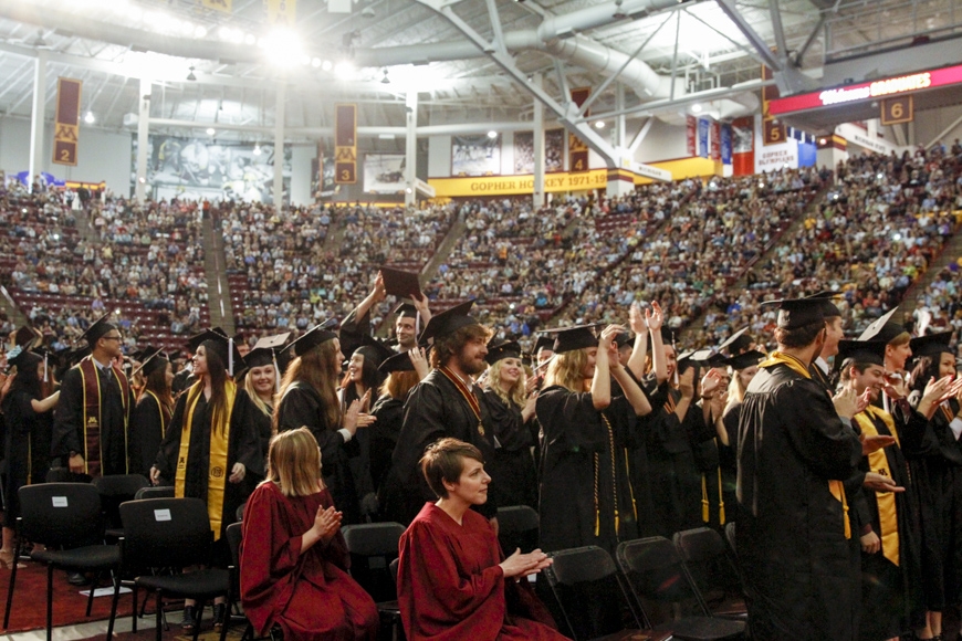Spring 2015 CLA Commencement - Mariucci Arena audience