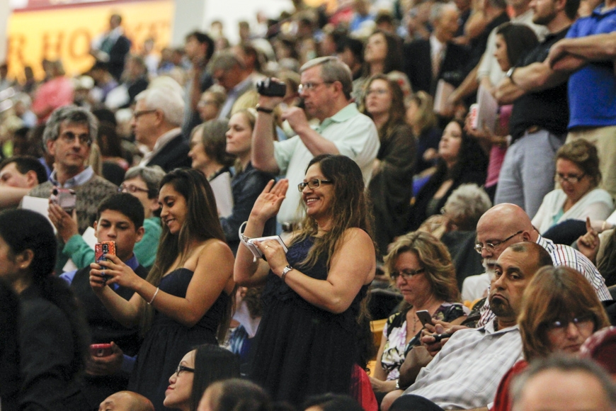 Spring 2015 CLA Commencement - family and friends in the audience