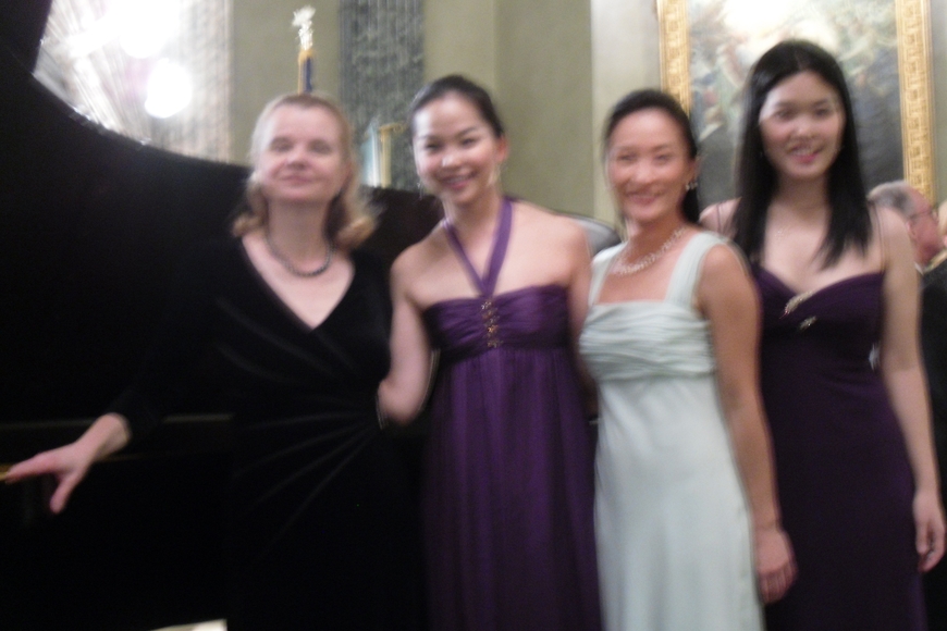 Lydia, Jiye Kim, Young Kim and Woobin Park at Steinway Hall, NY (2009)