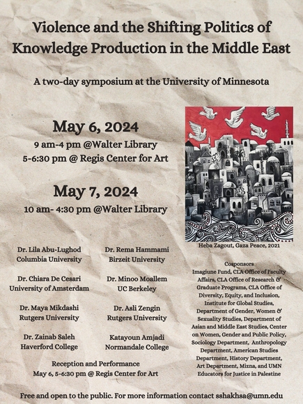 Poster advertising a two day symposium at UMN