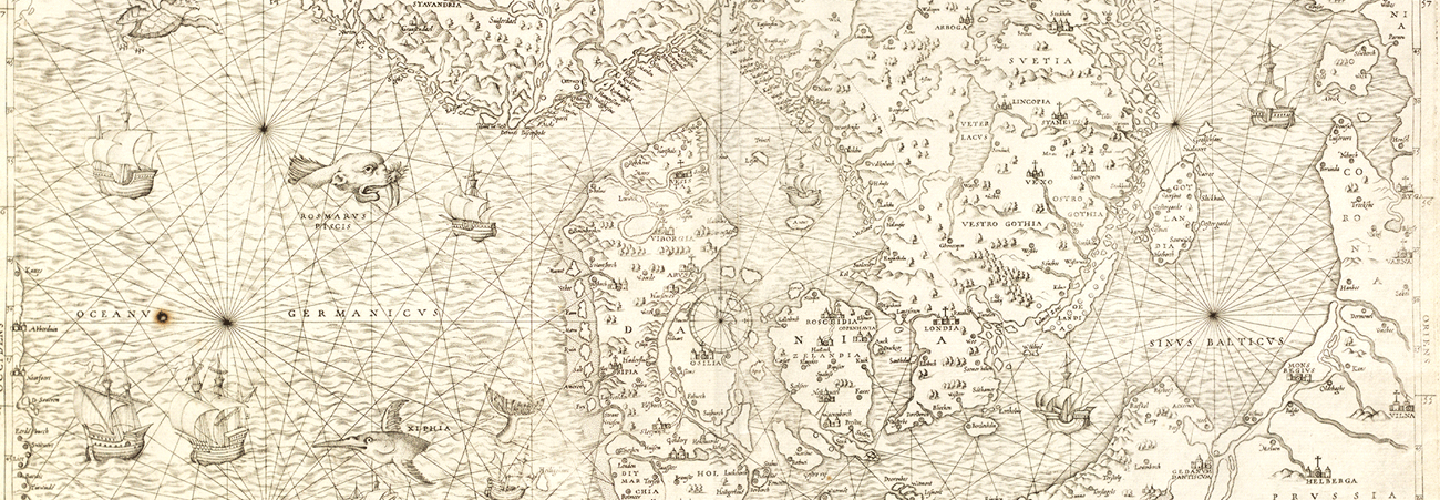Old map of the Baltic Sea & surrounding areas