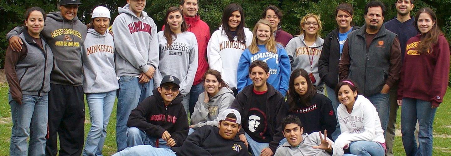 Chicano Studies students on a retreat