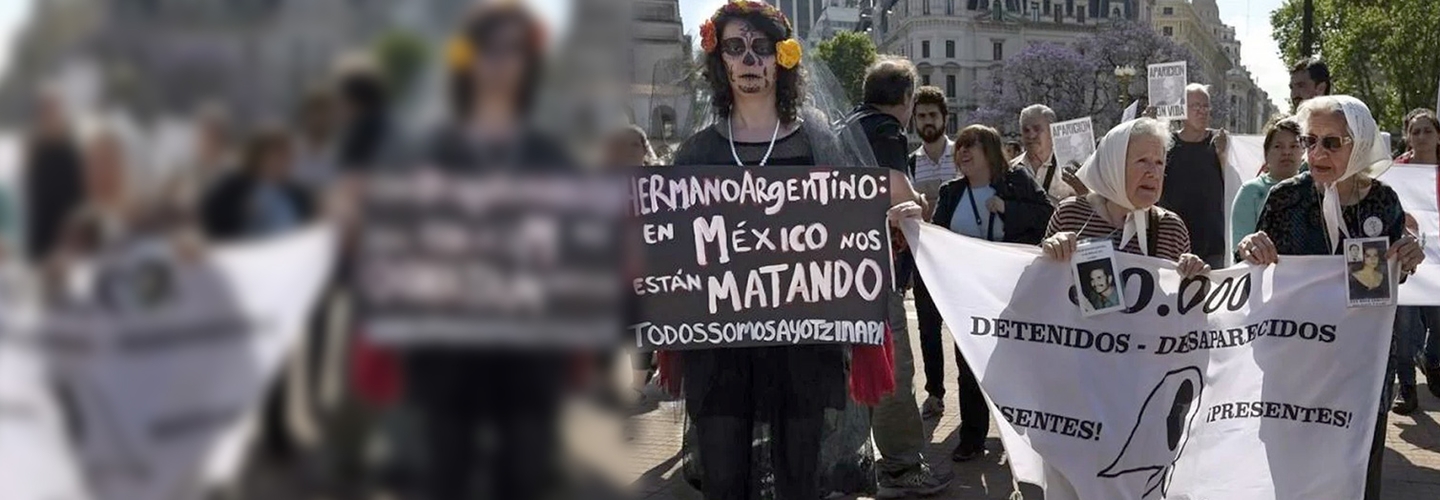 Human right protest in Mexico