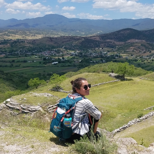 Dr. Pacheco-Fores at the archaeological site of Suchilquitongo in Oaxaca