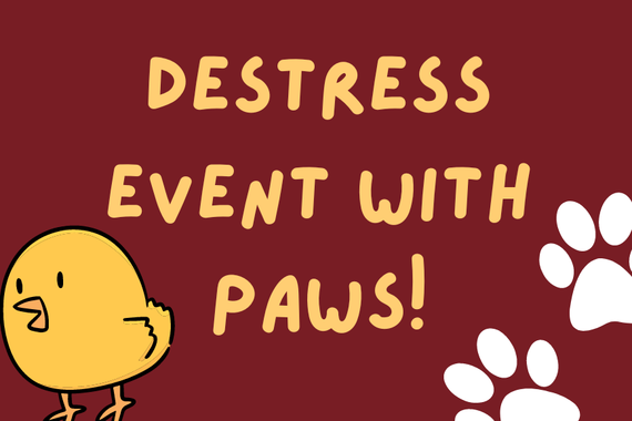 Destress event with PAWS event cover photo. 
