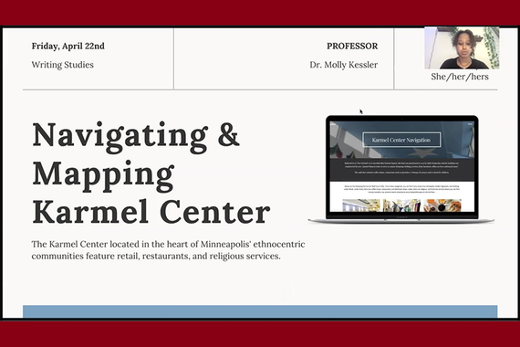 Screenshot of powerpoint presentation: Navigating and Mapping Karmel Center