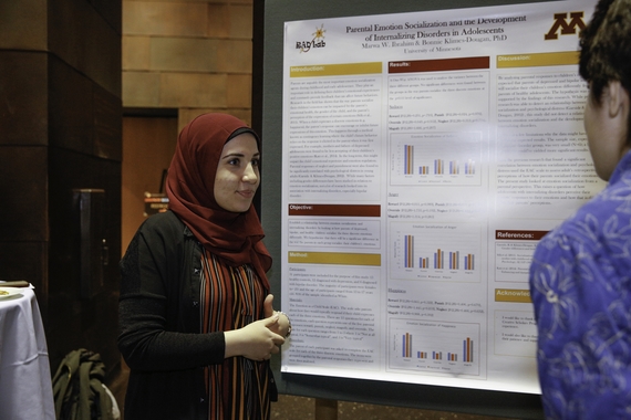 CLA student presenting research project