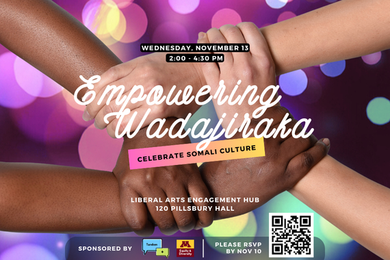 Empowering Wadajiraka (Togetherness) event flier with joined hands