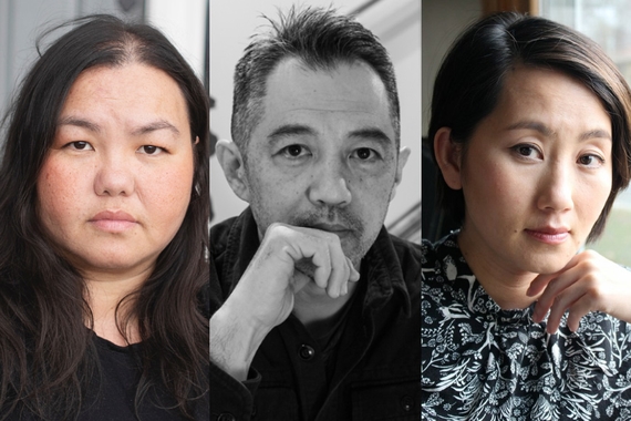 Headshots of Pao Houa Her, Tetsuya Yamada, and Kao Kalia Yang