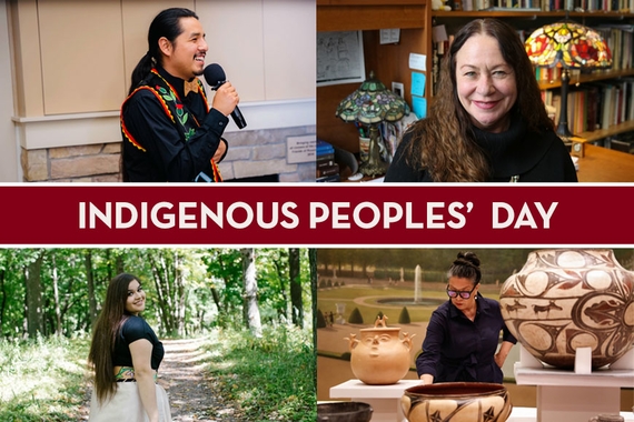 The text "Indigenous Peoples' Day" along with four photographs of people