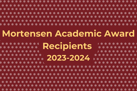 Mortensen Academic Award Recipients 2023-2024