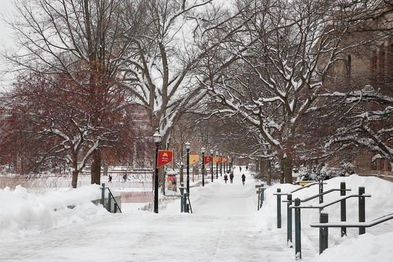 Northrop mall during the winter