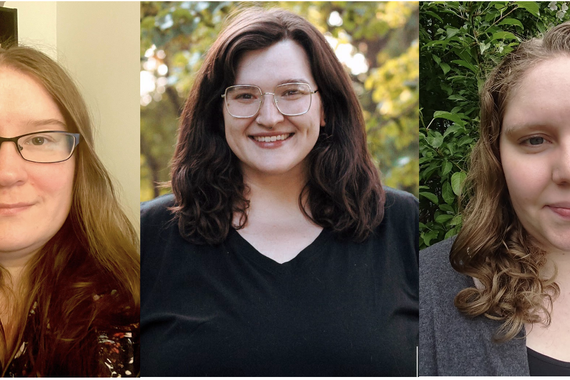 three women smiling at camera