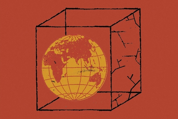 Illustration of globe inside cracking box. By Ben Jones