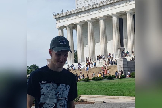 Anthony Miller in front of a museum