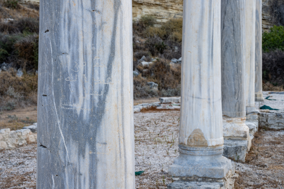 Coastal basilica at Kourion, with Arabic inscription