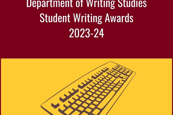 Student awards 2023-24 - maroon and gold - computer keyboard