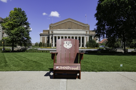Gopher Adirondack chair on the East Bank mall