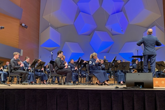 University Wind Ensemble performing with Air Force Band in Orchestra Hall