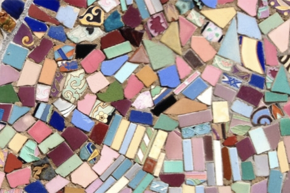 Detail of multi-colored mosaic