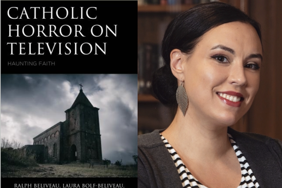 On the left is a book cover with a church on the cover. On the right is an image of Ruth DeFoster smiling