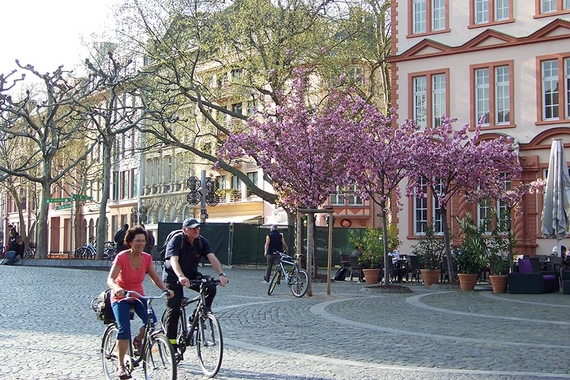 Bicycle riders in Europe