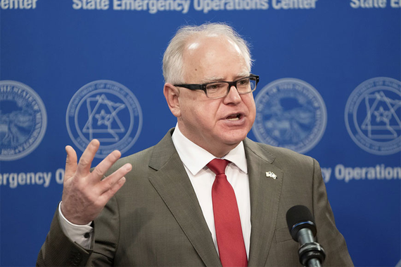Photo of Governor Walz from Press Briefing 