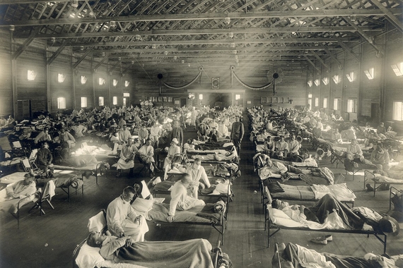 Picture of the effect of the 1918 influenza pandemic.